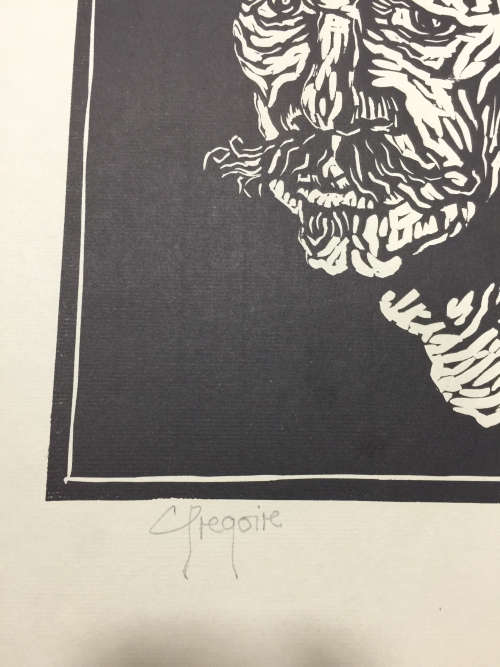 Gregoire Boonzaier-Linocut- (The Gardener)