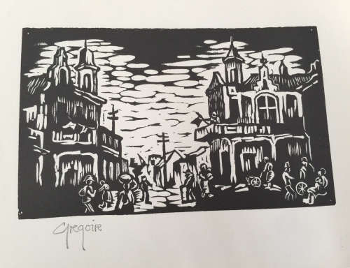 Gregoire Boonzaier (limited District Scene) Singed In Pencil.