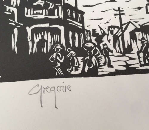 Gregoire Boonzaier (limited District Scene) Singed In Pencil.