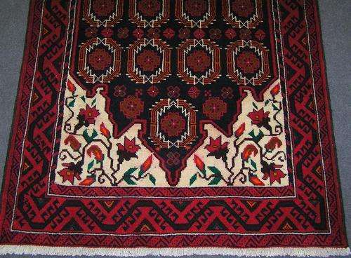 PERSIAN HANDWOVEN BALOOCH CARPET 1.86M X 1.10M