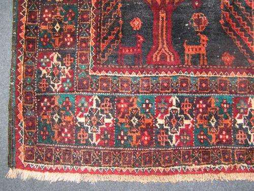 PERSIAN HANDWOVEN KURDI GHOOCHAN CARPET 2.2M X 1.21M
