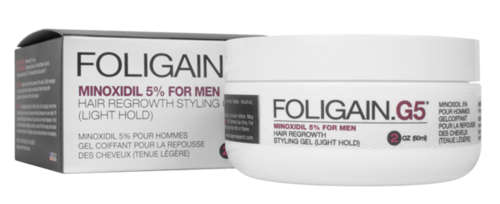 FOLIGAIN G5 MINOXIDIL 5% HAIR REGROWTH STYLING GEL (Light Hold) (2oz) 60ml - local stock