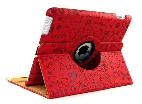 Leather 360 Degree Rotating Stand Case (Compatilbe with iPad 2 & 3) ***FUNKY DESIGNS***