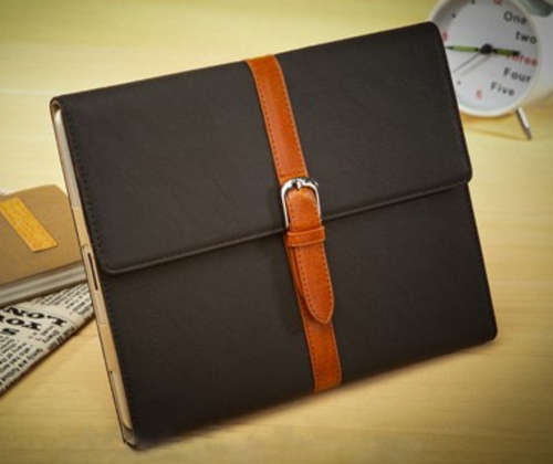 Ledger Style Case (Compatible with iPad 2/3) ***FREE 2 in 1 Stylus Pen*** (BLACK)