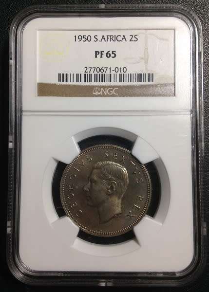 VERY RARE 1950 PROOF FLORIN - ONLY 500 HAVE EVER BEEN MADE !!!