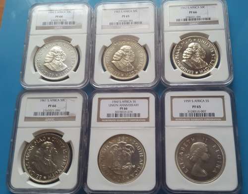 PROOF GRADED CROWN/5 SHILLINGS SET - HIGH GRADES !!!