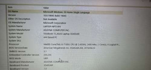 **Bargain** ASUS VivoBook X543U Intel Core i3 7100U 12 GB RAM 120 GB SSD