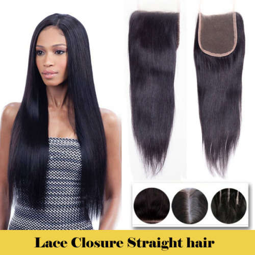 6A Lace Closure 4x4 Brazilian Straight Human Hair 10"~20"