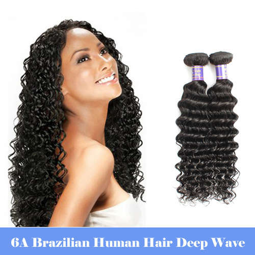 6A 100% Brazilian Human Hair Deep Wave 12inch~28inch 100g Natural Black [one bundle only]