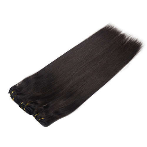 16~22 inch Clip-in Human Hair Extension Straight 1B# 9pcs/set