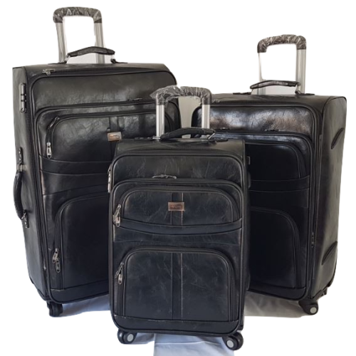 Pu 1 EF Leather Suitcase (3 Piece Set)
