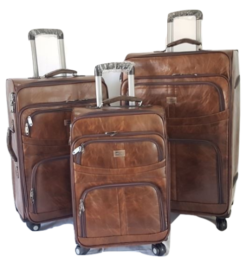 Pu 1 EF Leather Suitcase (3 Piece Set)