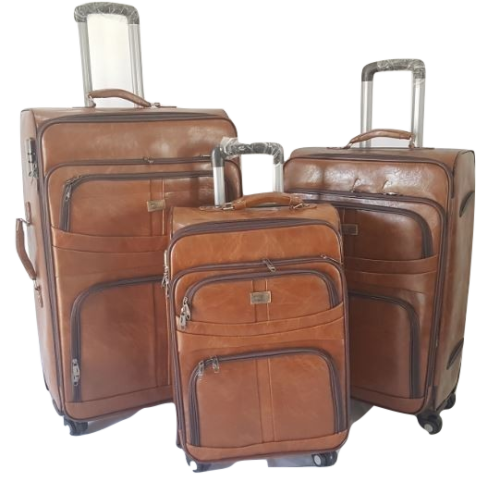 Pu 1 EF Leather Suitcase (3 Piece Set)