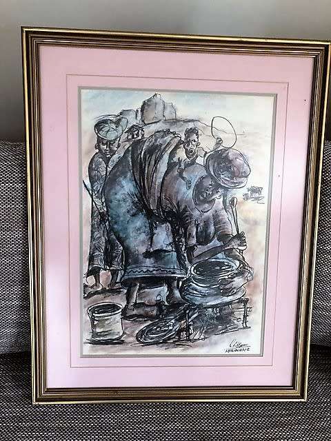 Gibson Mokhachane 1941- Great original artwork