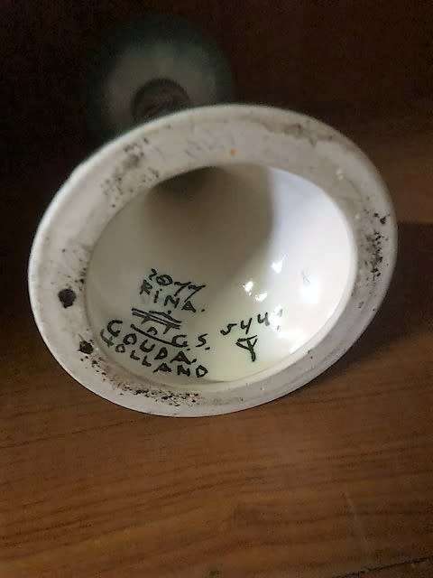 Beautiful Dutch Gouda Candle holder: 250 mm x 90 mm