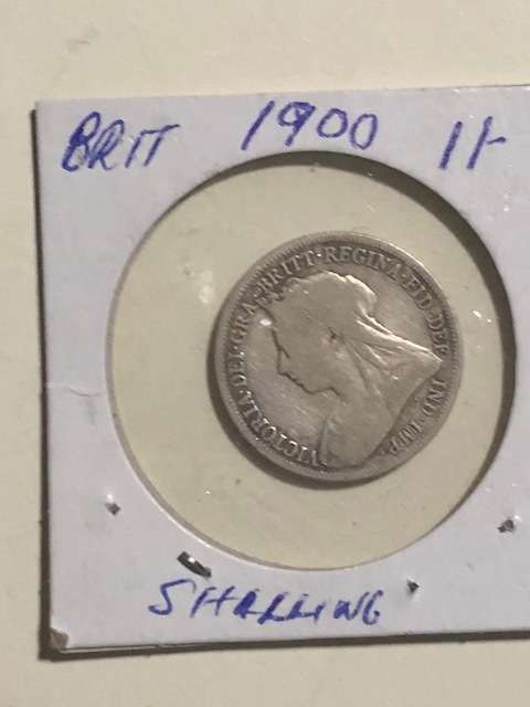 1900 One Shilling: United Kingdom .925 Silver: Valuable coin