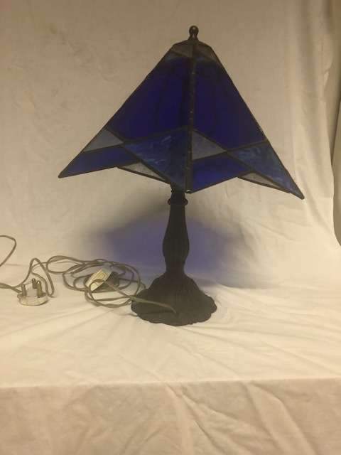 Beautiful brass lead glass table lamp