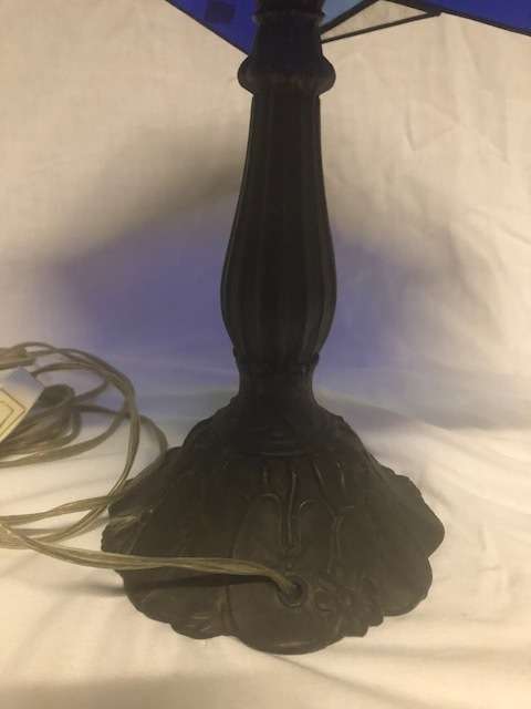 Beautiful brass lead glass table lamp