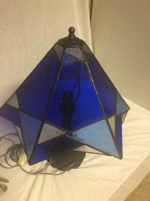 Beautiful brass lead glass table lamp