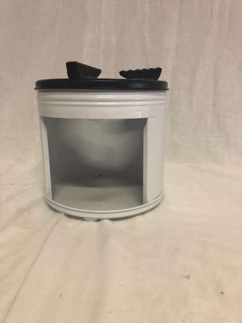 Camping triangular pot stand and burner container in new condition: Never used