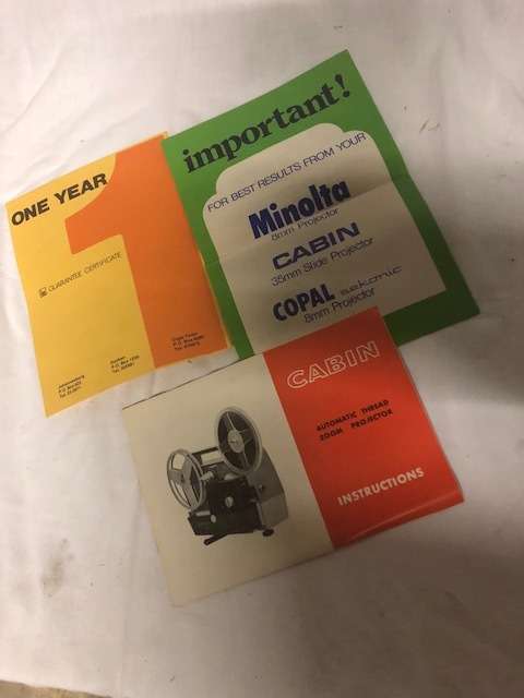 Minolta Cabin Automatic Thread zoom projector