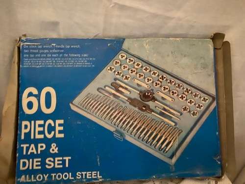 60 Piece Tool and Die set: Never opened: In Metal case with covering and packaging still intact!!!