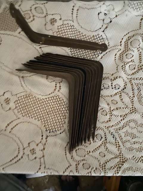 12 x Shelf support items: Bid per item: Never used!!