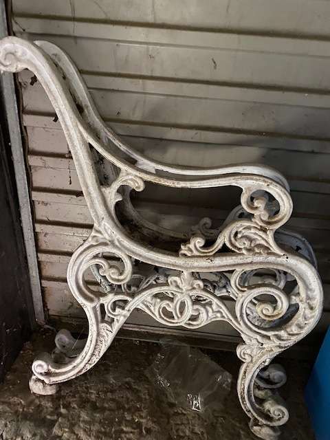 Antique Norgamer cast iron bench ends: One Bid!! Very collectable