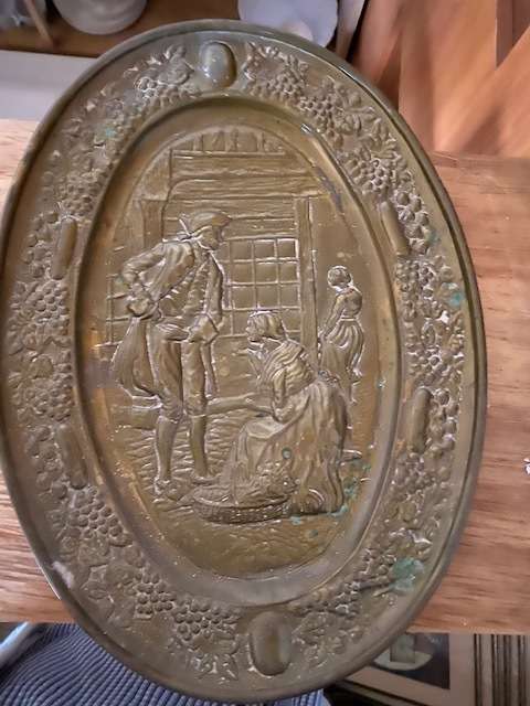 Absolutely stunning ornate brass display tray/platter