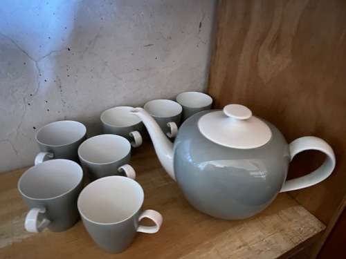 Lovely vintage Rosenthal grey and white tea set; Top quality