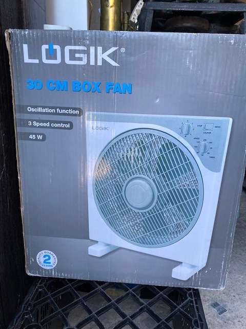 Logik 30 cm Box Fan: Summer is fast approaching!!! Boxed and as new: 3 Available