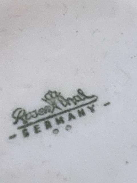 Lovely vintage Rosenthal grey and white tea set; Top quality