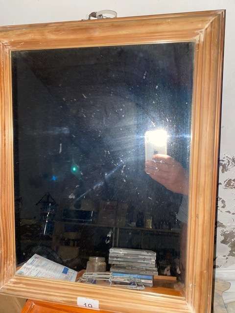 Vintage mirror in wooden frame App 400mm