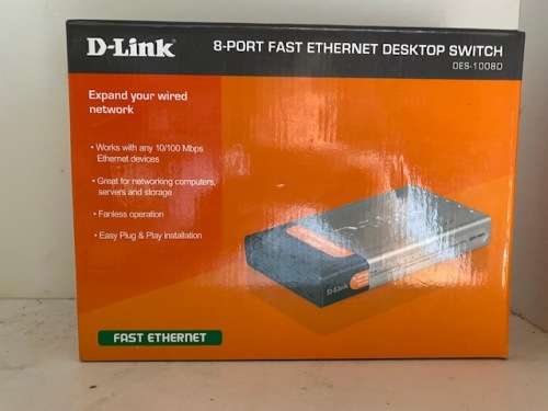D-Link 8 Port Fast Ethernet Desktop Swithched In original box