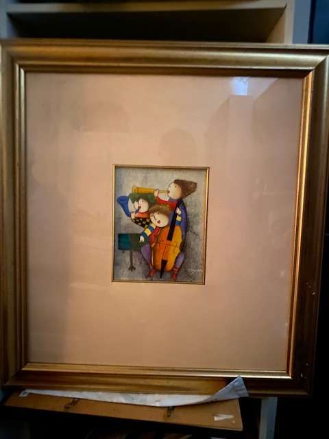 Beautiful signed original artwork: well framed behind glass