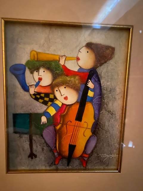 Beautiful signed original artwork: well framed behind glass