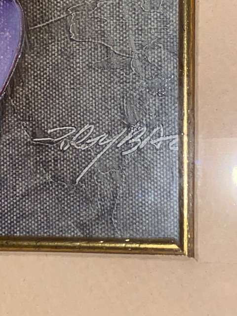 Beautiful signed original artwork: well framed behind glass