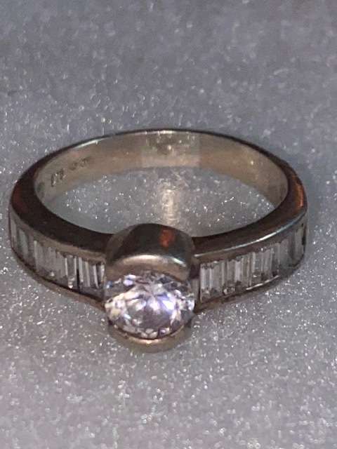 Sterling Silver Ring with Beautiful gemstones