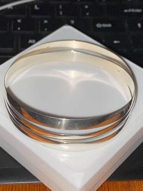 Beautiful Wide Sterling Silver Bangle: 2 more on separate listings