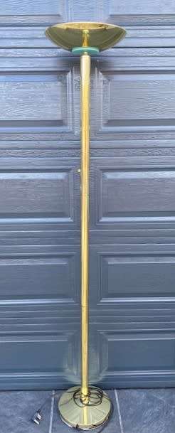 Stunnning brass coated corner lamp and more than 1800 mm  in height: Excedllent condition