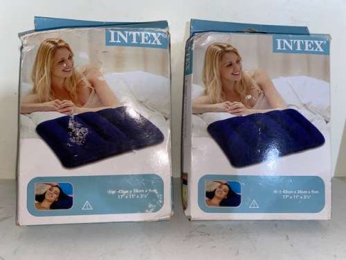 2 x INTEX Inflatable pillows: 43 x 28 x 9 cm