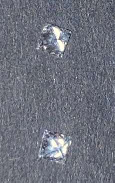 SPECIAL: 2 x 0.08 ct White Natural Diamonds: H colour: VVS Clarity:ACTUAL IMAGE