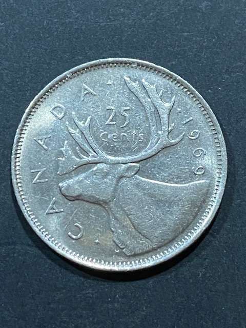 1969 CANADA 25 CENTS: Good condition !!!