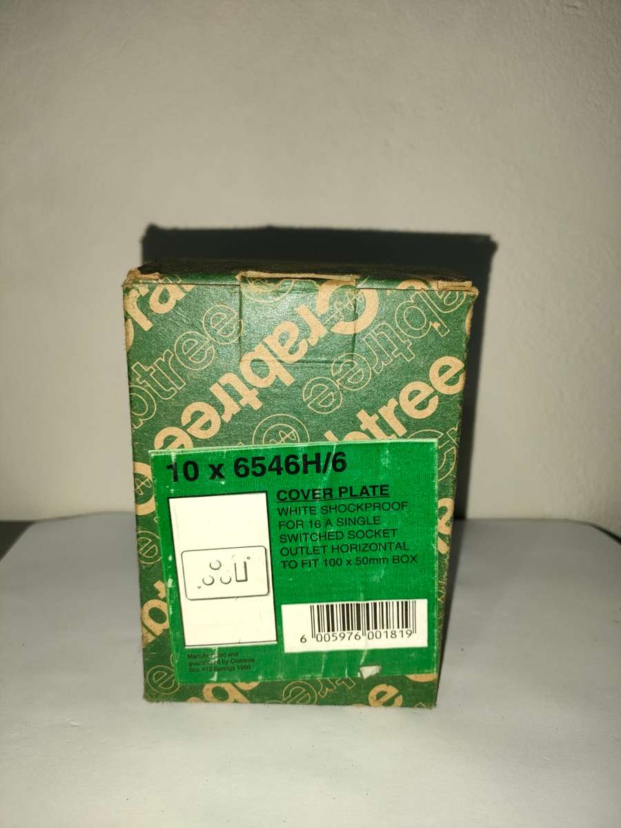 10 x New Crabtree 6546 H/6 Cover plate: Bid per plate