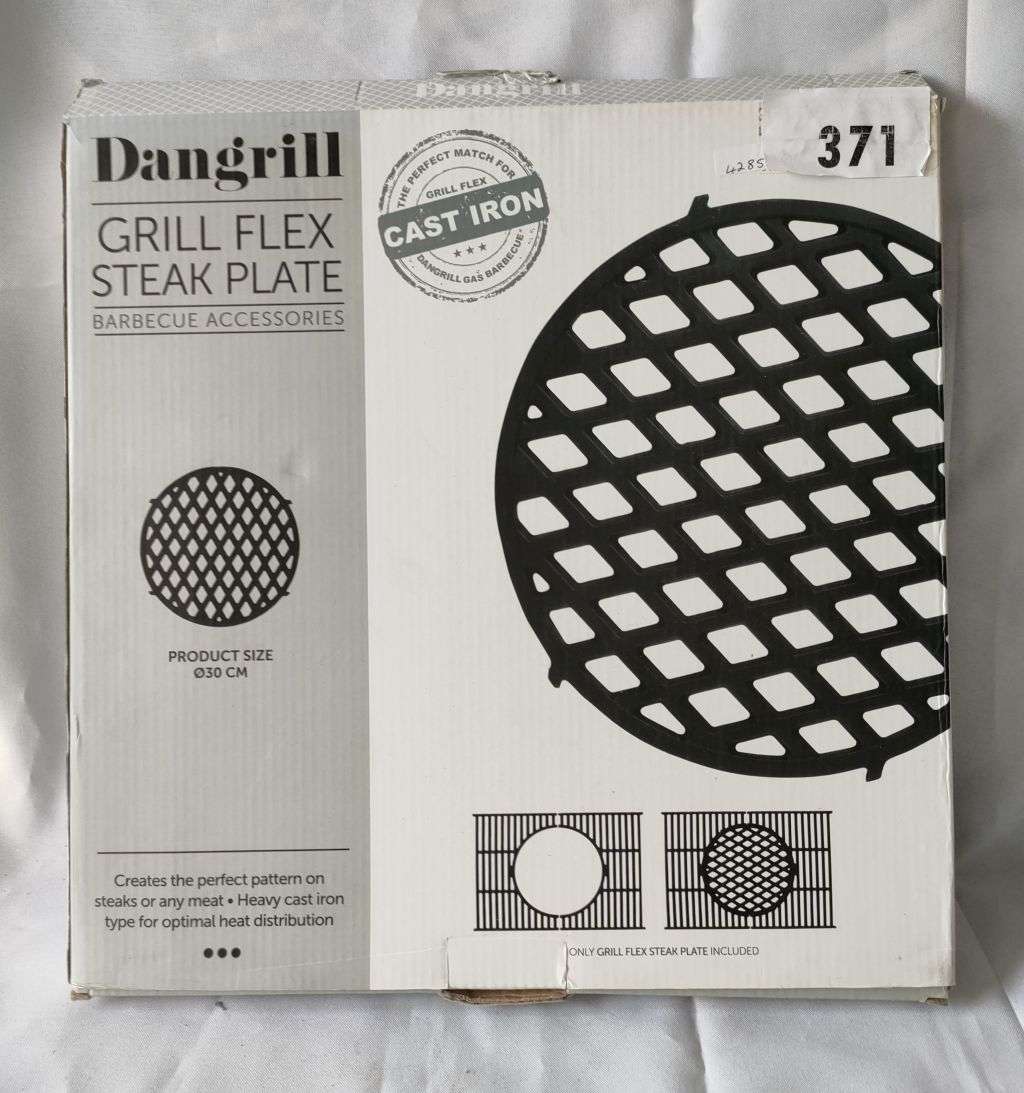 NEW Dangrill Cast Iron Flex steak plate, 300 mm diameter