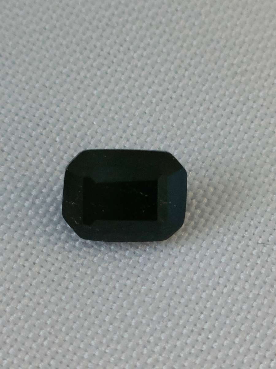 Natural Tested Gemstones: Dark Blue, almost Black Sapphire: 6 x4 mm 0.91 ct.Investment quality stone