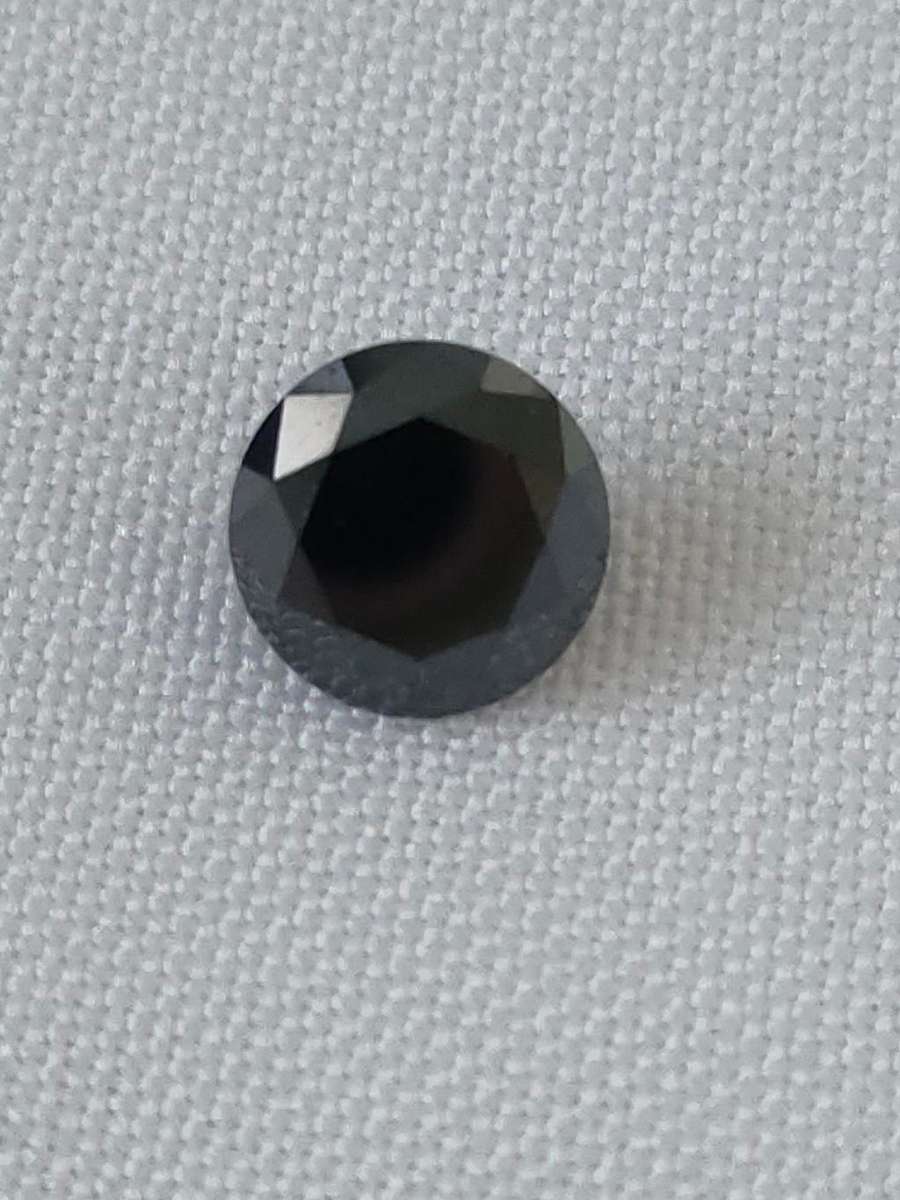 Tested as Diamond on Diamond tester: Black Moissanite, 1.1 ct Top quality stone