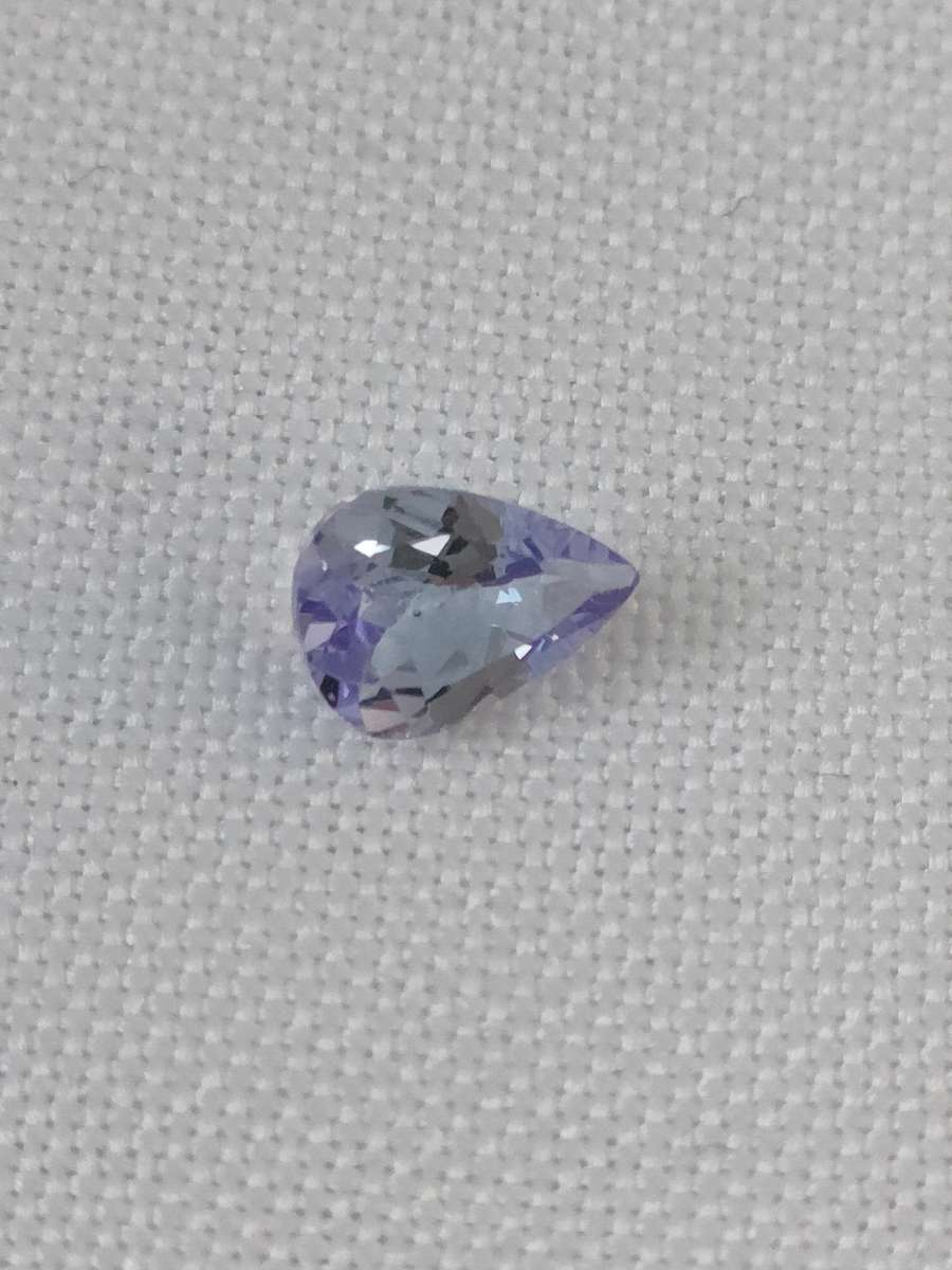 Natural Tested gemstone: Tanzanite Pear cut, 0.66 ct Top quality stone