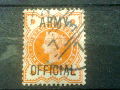 Victoria 1892 Army Official Haypenny