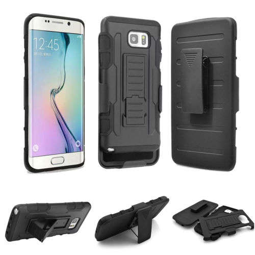 *IN STOCK* Black Belt Clip Holster Stand Cover Case For Samsung Galaxy S7 Edge